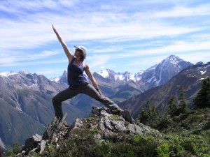 Icefall Lodge Mountain Yoga 300x225 Fitness Travel Review: Icefall Lodge, a rustic escape to Rocky Mountain paradise